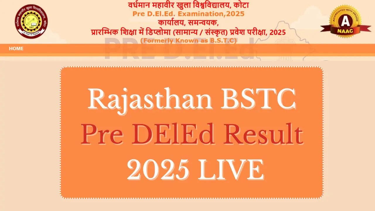 Rajasthan BSTC Pre Deled Result